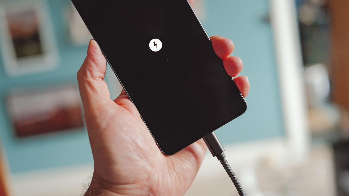 Image of a phone being charged