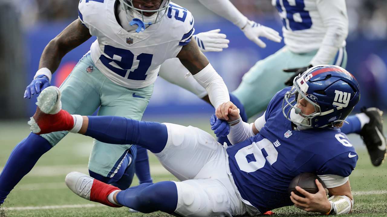 Giants QB Jaxson Dart won't change competitiveness but is focusing on mature scrambling decisions