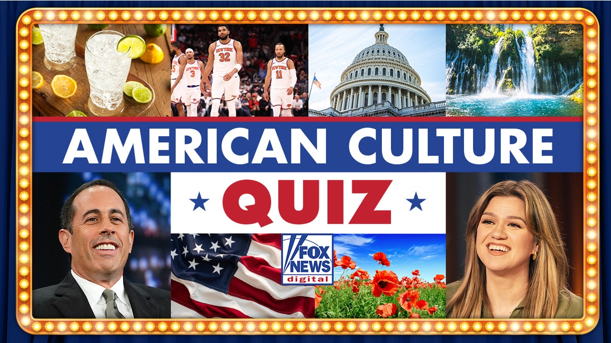 American Culture Quiz, with variety of images displayed in grid