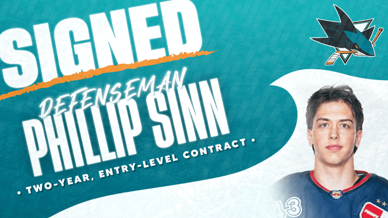 Sharks sign defenseman Phillip Sinn