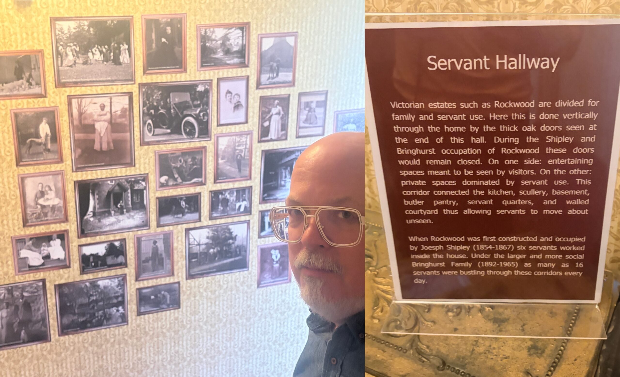 pictures of servants from the ground, and an explanation of the "servant hallway"