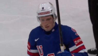 Ryan Leonard scores power-play goal from Ovi’s office, records three points in Team USA’s blowout 7-3 victory over Hungary
