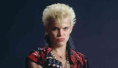 Billy Idol posing for a photograph in 1984
