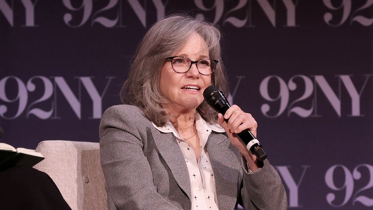 Sally Field seated at Netflix Remarkably Bright Creatures conversation event