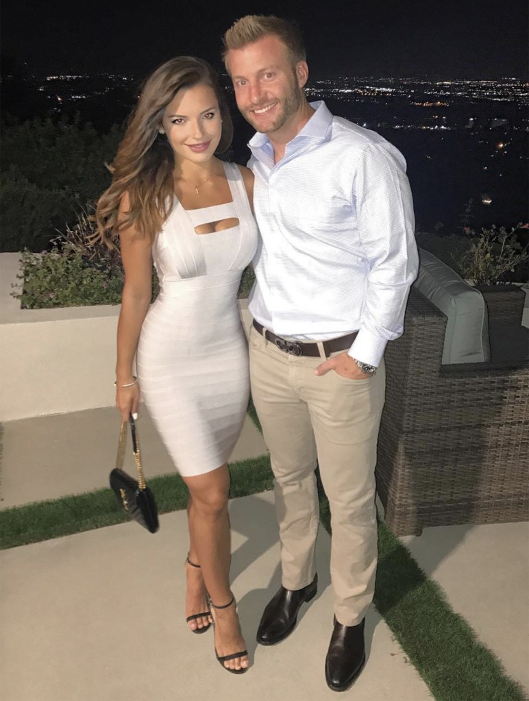 Sean McVay with his then fiancee Veronika Khomyn