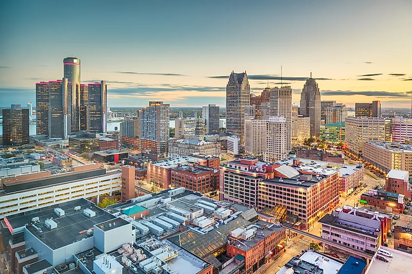Downtown Detroit, Michigan skyline