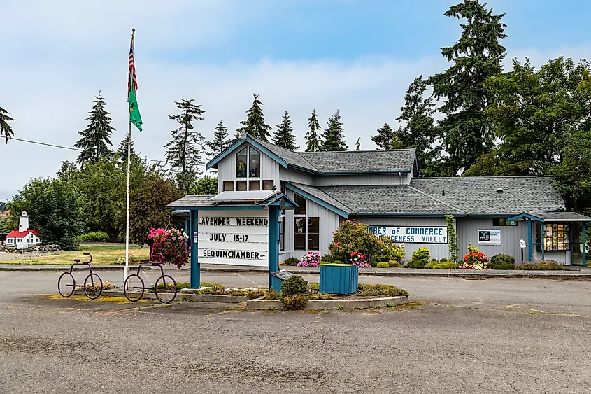 Chamber of Commerce and Visitors Center in Sequim, Washington.
