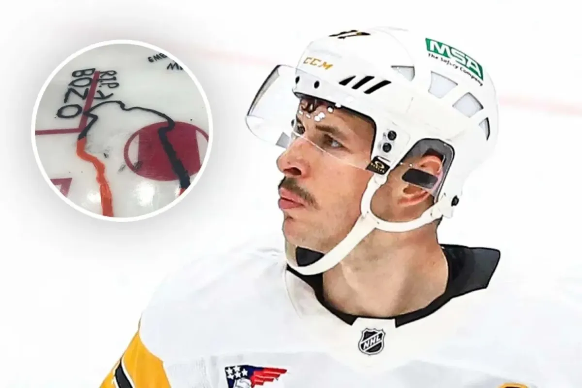 Flyers fan immortalizes Sidney Crosby’s first-ever playoff dive with paint outline on the ice at Xfinity Mobile Arena: ‘RIP Bozo’