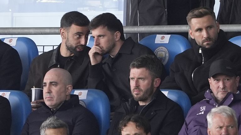 Michael Carrick and Bruno Fernandes were in attendance at the FA Youth Cup Final