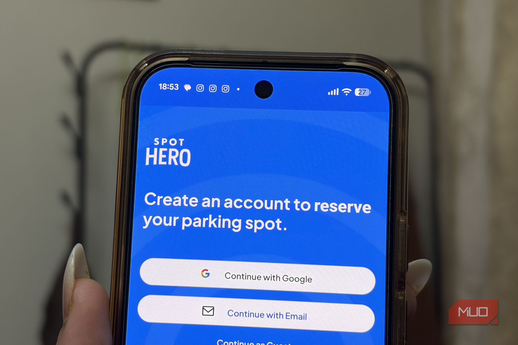 SpotHero on Google Pixel 10 Pro
