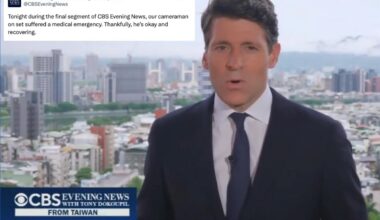 CBS Evening News cameraman collapses in apparent 'medical emergency' during live broadcast