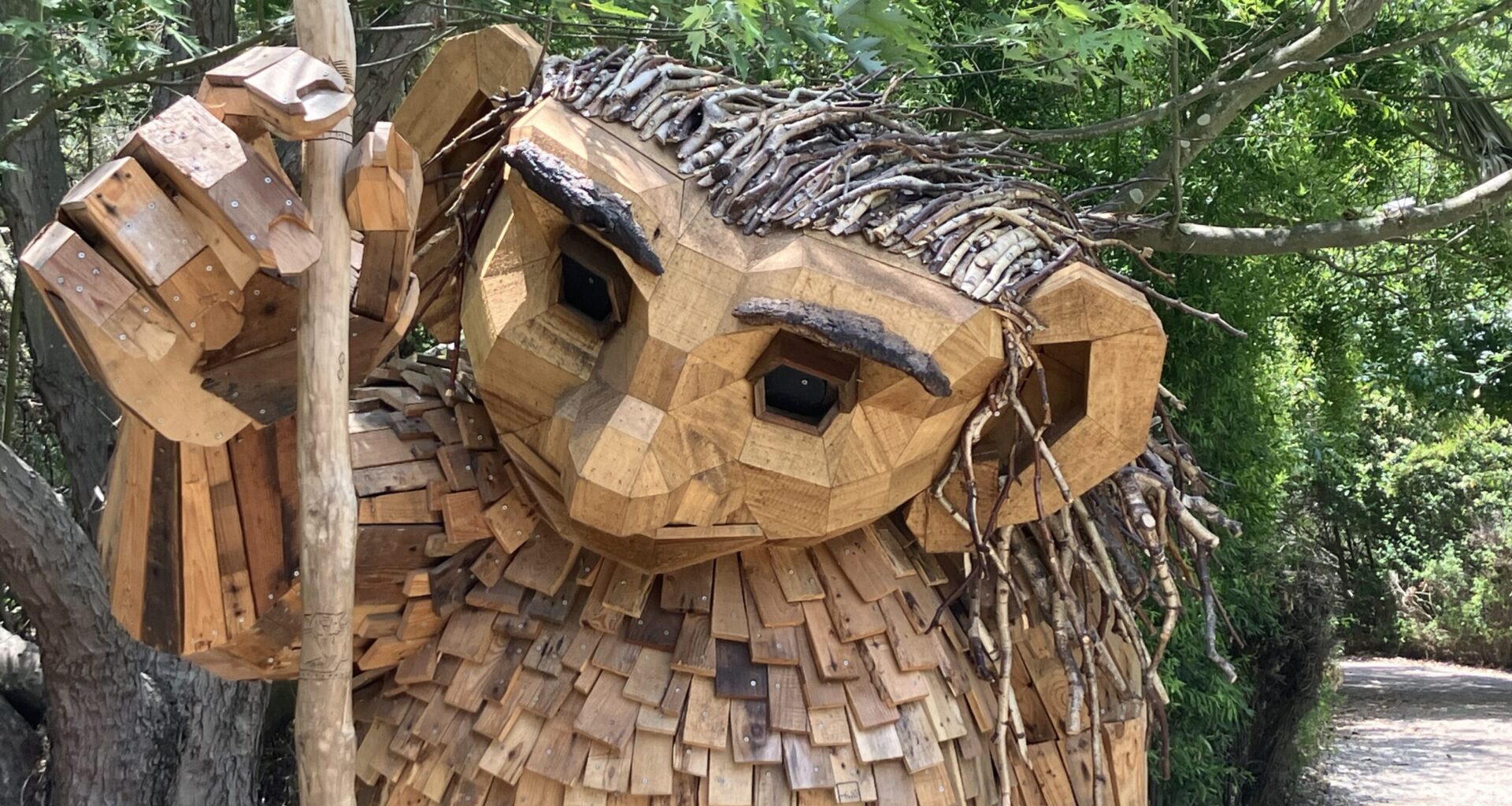 Recycled trolls are hiding in a nearby garden. It’s the perfect excuse for a beautiful walk. • Eat. See. Do.