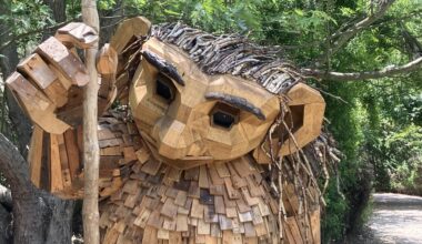 Recycled trolls are hiding in a nearby garden. It’s the perfect excuse for a beautiful walk. • Eat. See. Do.