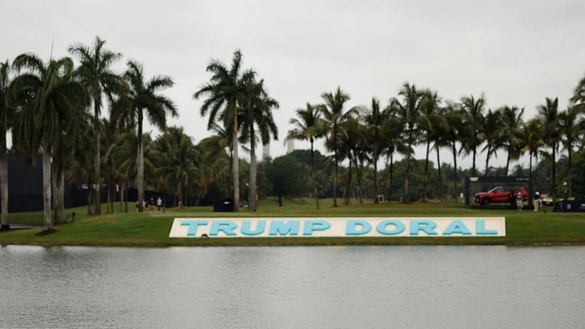 trump doral entrance sign at the blue monster