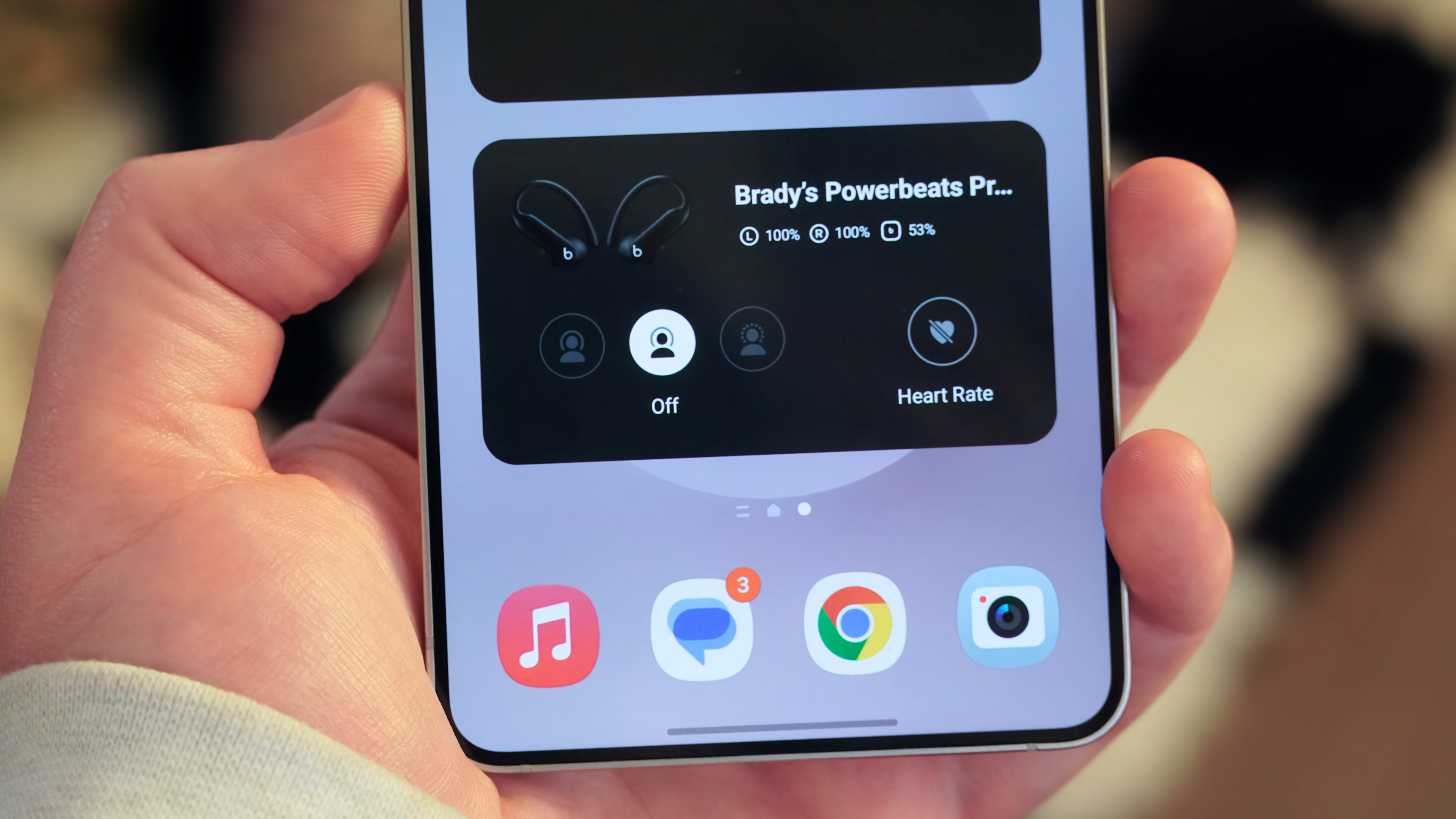 The Beats home screen widget on Android.