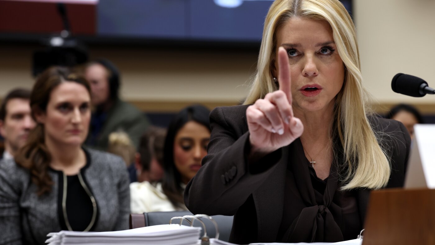 Pam Bondi will testify before Congress on Friday : NPR