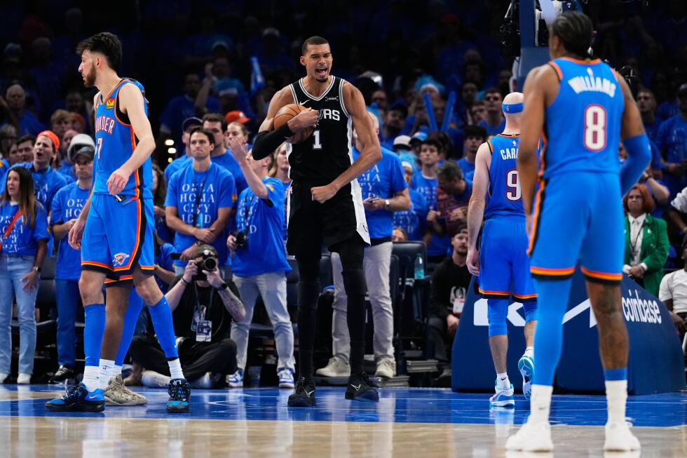 Wembanyama leads Spurs to double-OT win over Thunder in Game 1