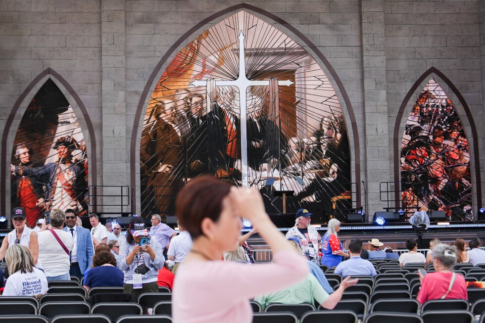 Thousands gather in Washington for an America-themed prayer rally