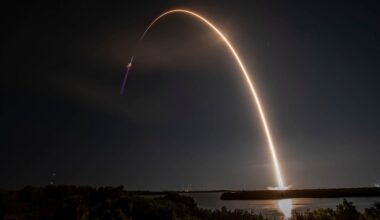 A SpaceX rocket launch.