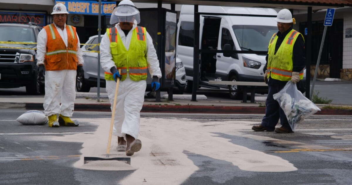 East LA oil spill cause