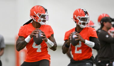 Browns OC Travis Switzer on QB competition: "I don't know that we have somebody who's ahead"