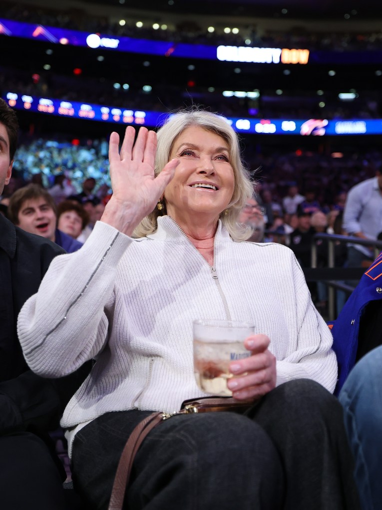 Martha Stewart attends the NBA Eastern Conference Finals between the New York Knicks and Cleveland Cavaliers