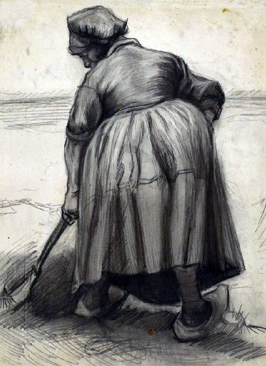 van gogh peasant woman digging