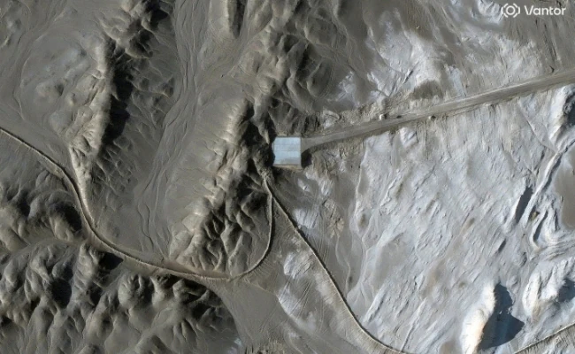 A satellite image shows what security analysts say is a launch pad that is part of two isolated desert networks linked by roads and possible communications conduits, in the Xinjiang Uyghur Autonomous Region, China, April 10, 2026 A satellite image shows what security analysts say is a launch pad that is part of two isolated desert networks linked by roads and possible communications conduits, in the Xinjiang Uyghur Autonomous Region, China, April 10, 2026