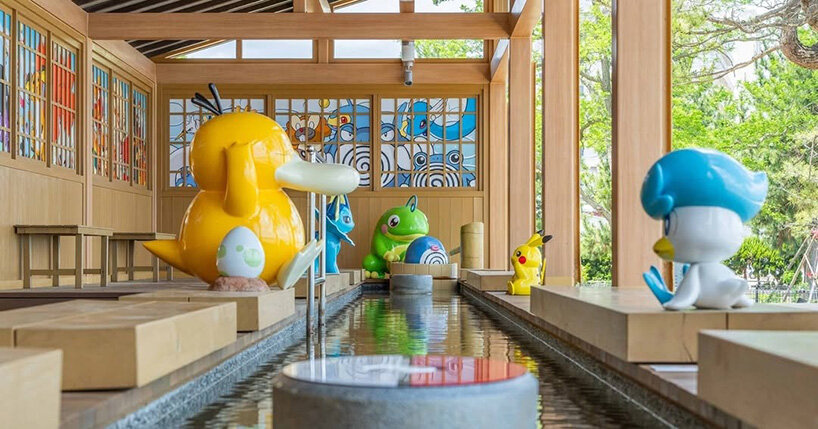 water-type pokémon characters splash into renovated seaside footbath in japan - 1