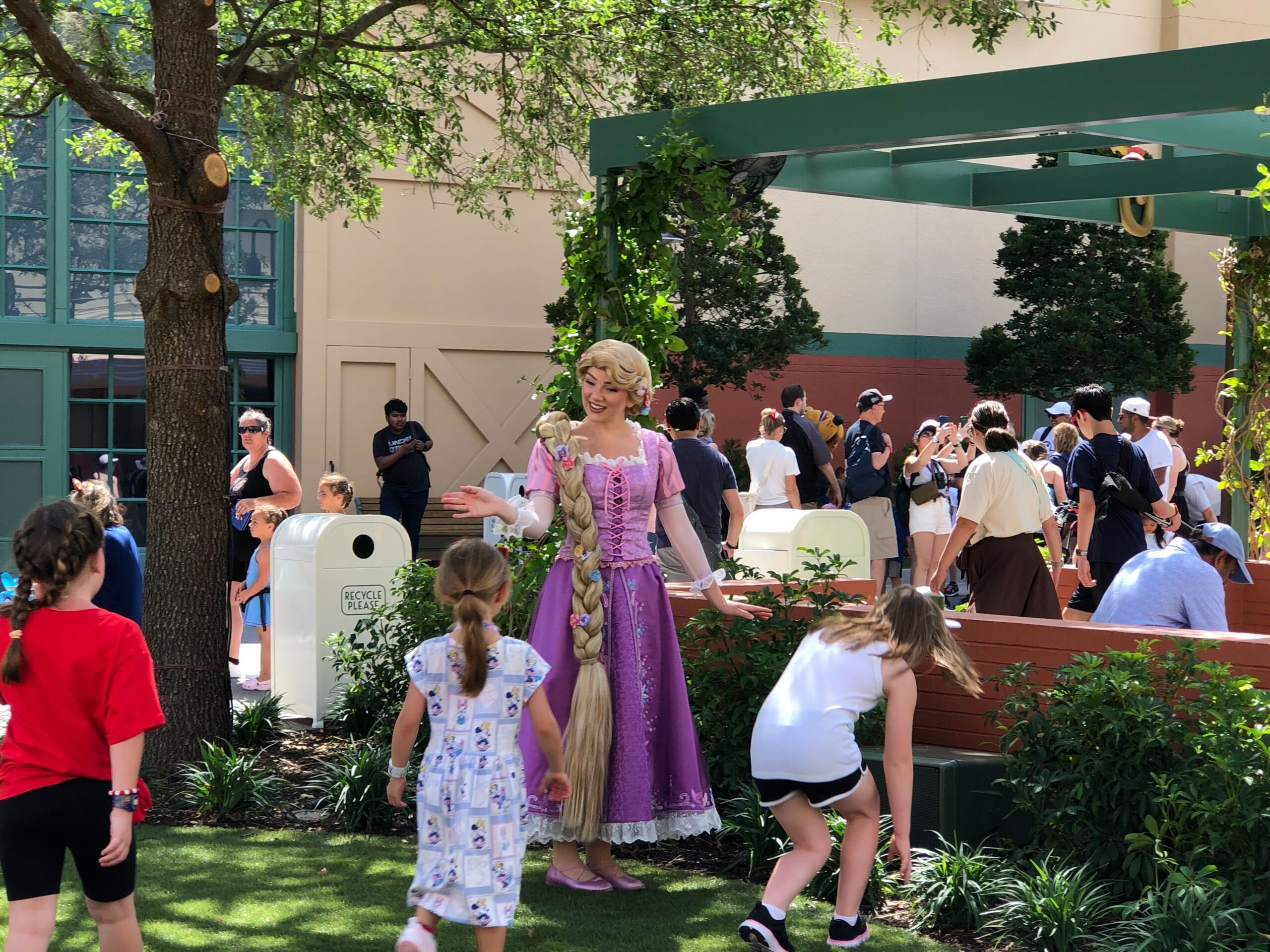 Although “Off the Page!” in The Magic of Disney Animation is not open yet, the characters that will be available are out roaming Animation Courtyard.