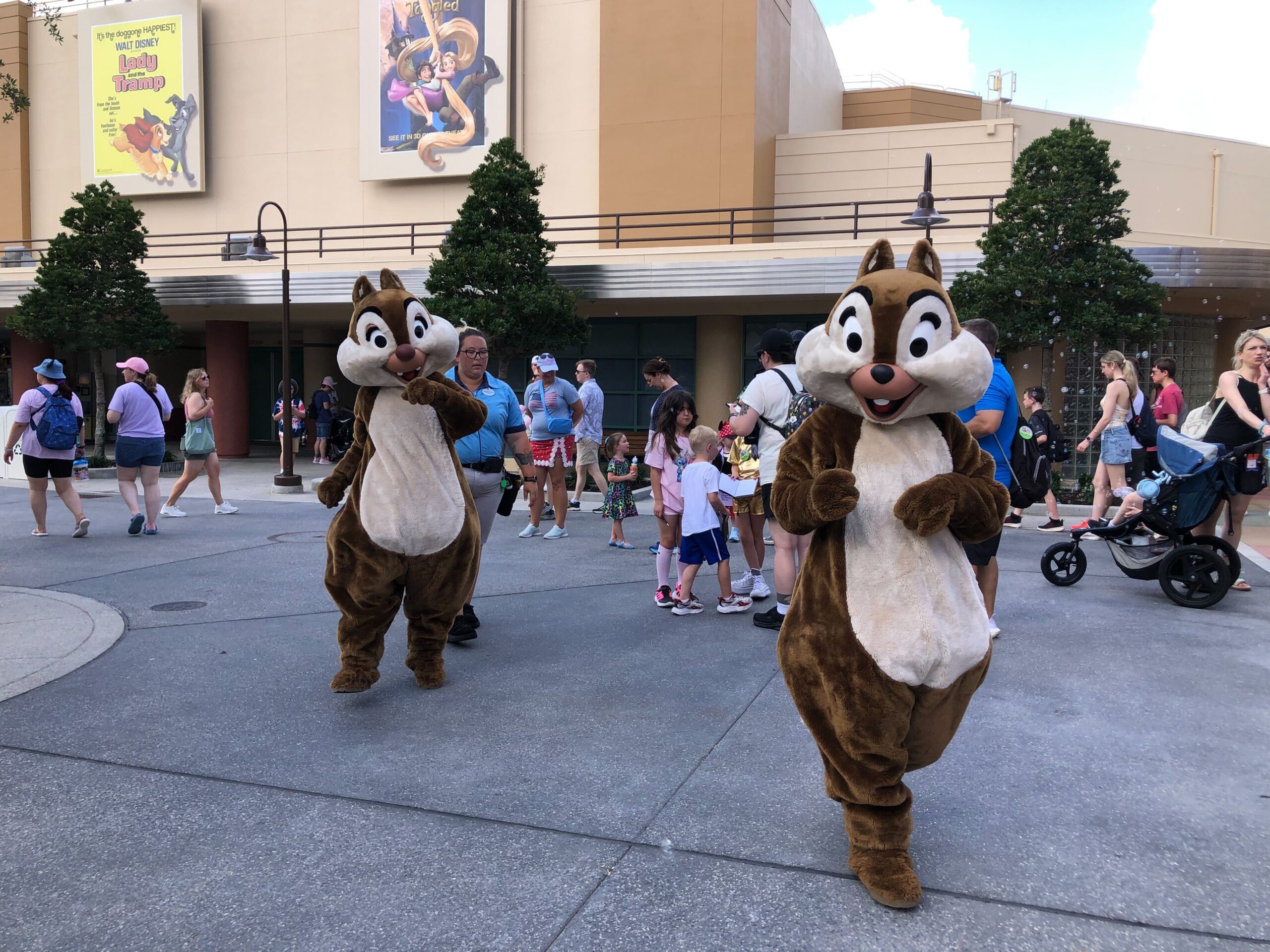 Although “Off the Page!” in The Magic of Disney Animation is not open yet, the characters that will be available are out roaming Animation Courtyard.