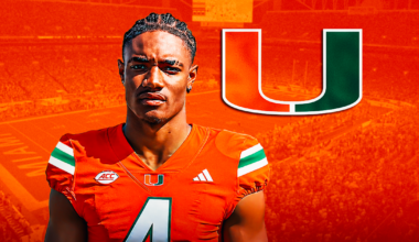 Donte Wright and the Miami Hurricanes logo
