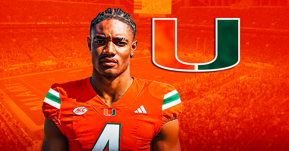 Donte Wright and the Miami Hurricanes logo