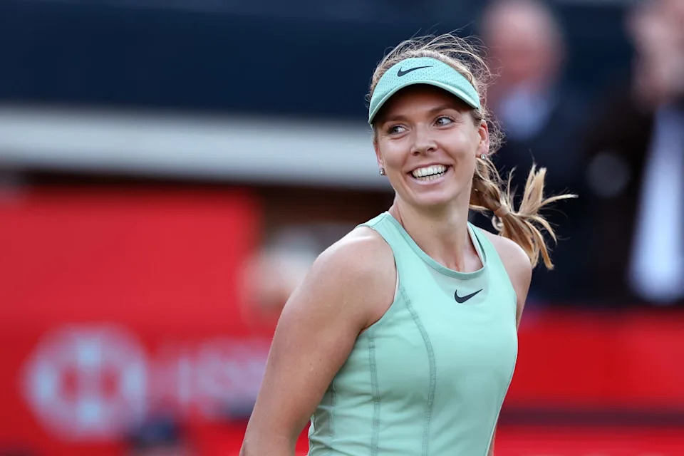 Boulter, WTA number 73, pushed Kazakhstani world number two Rybakina all the way to claim the best win by rankings of her career (Luke Walker/Getty Images)