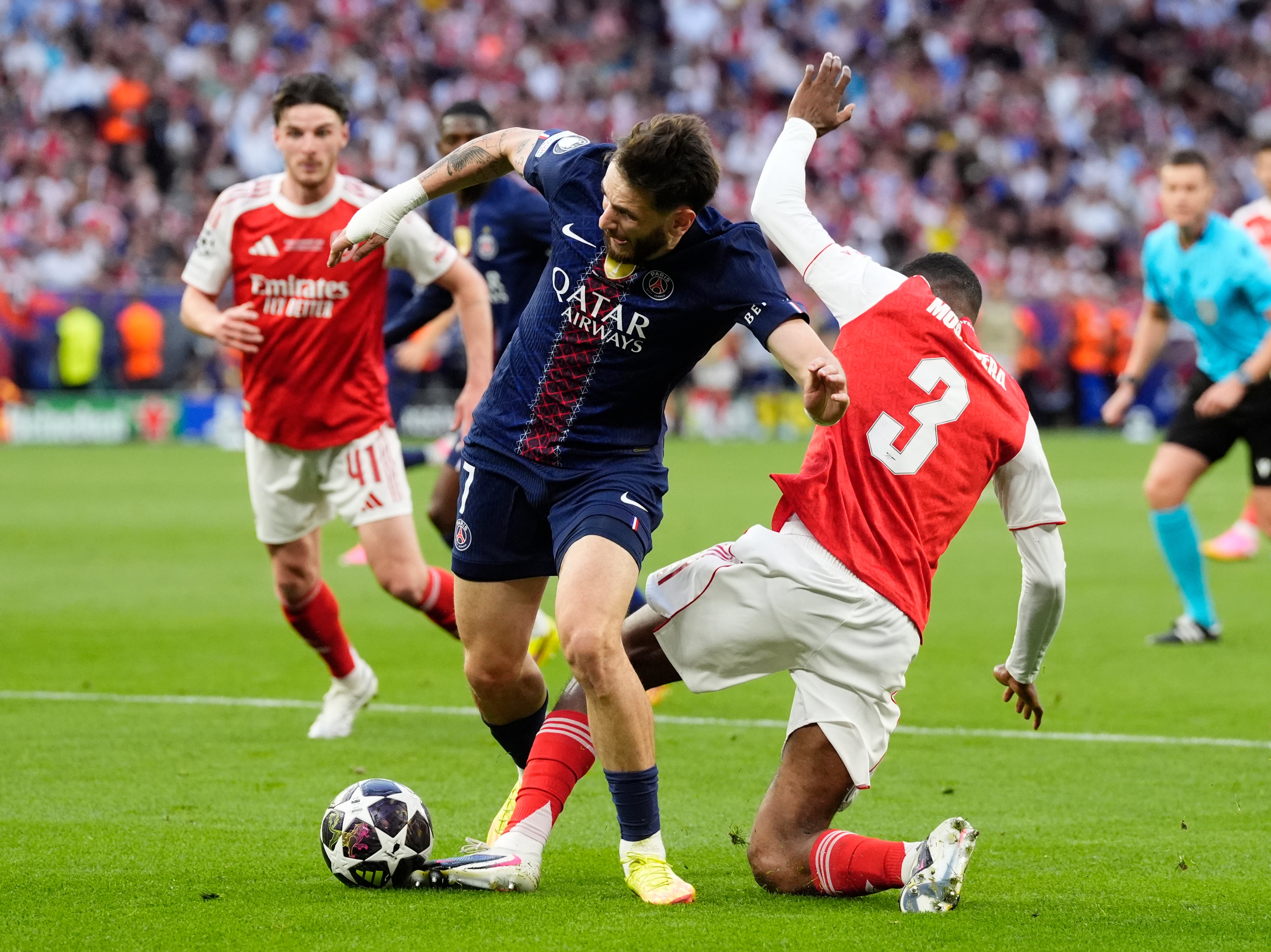 Cristhian Mosquera brought down Kvaratskhelia, handing PSG the opportunity they needed to equalise