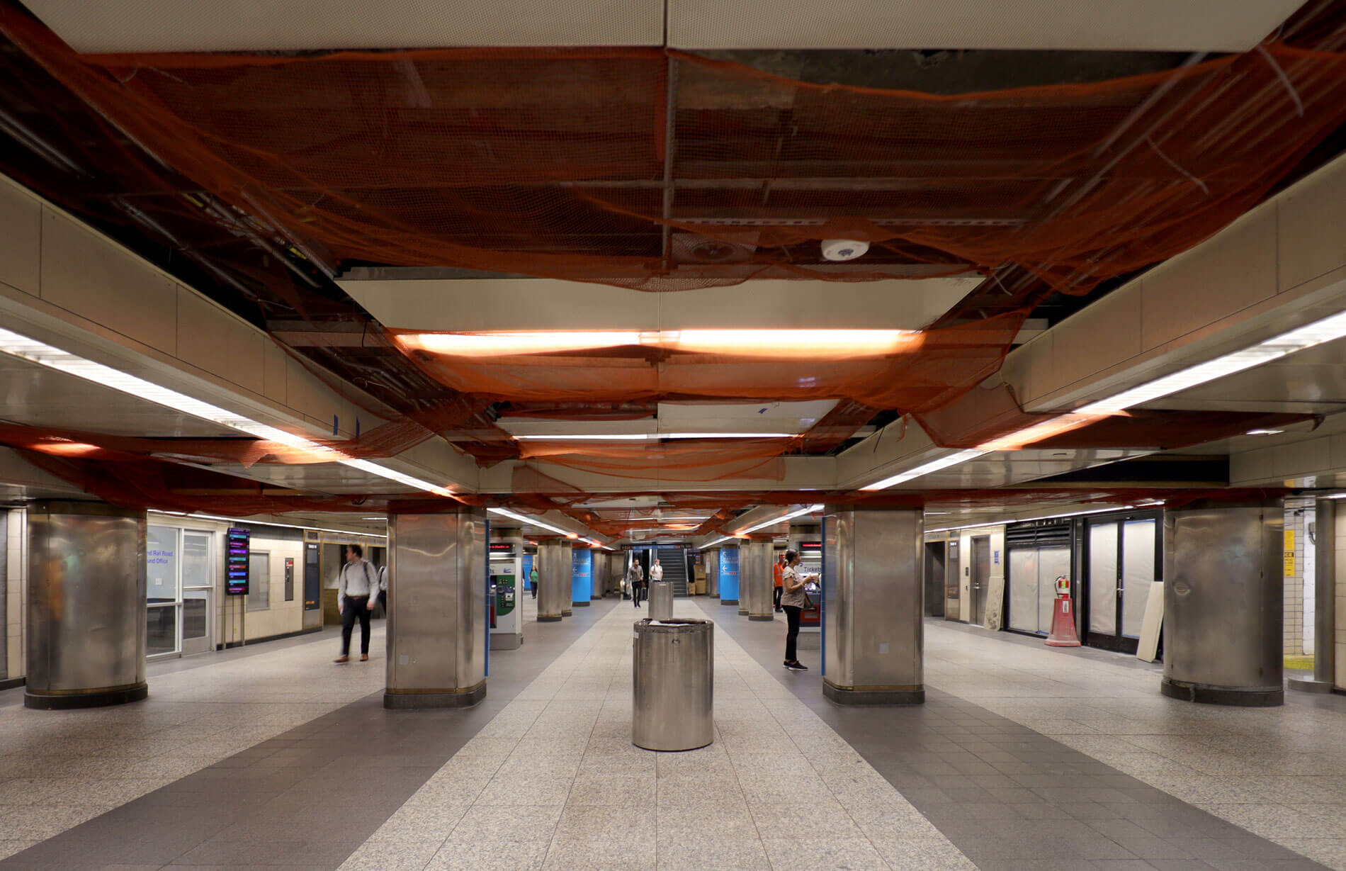 view of a concourse inside penn station now