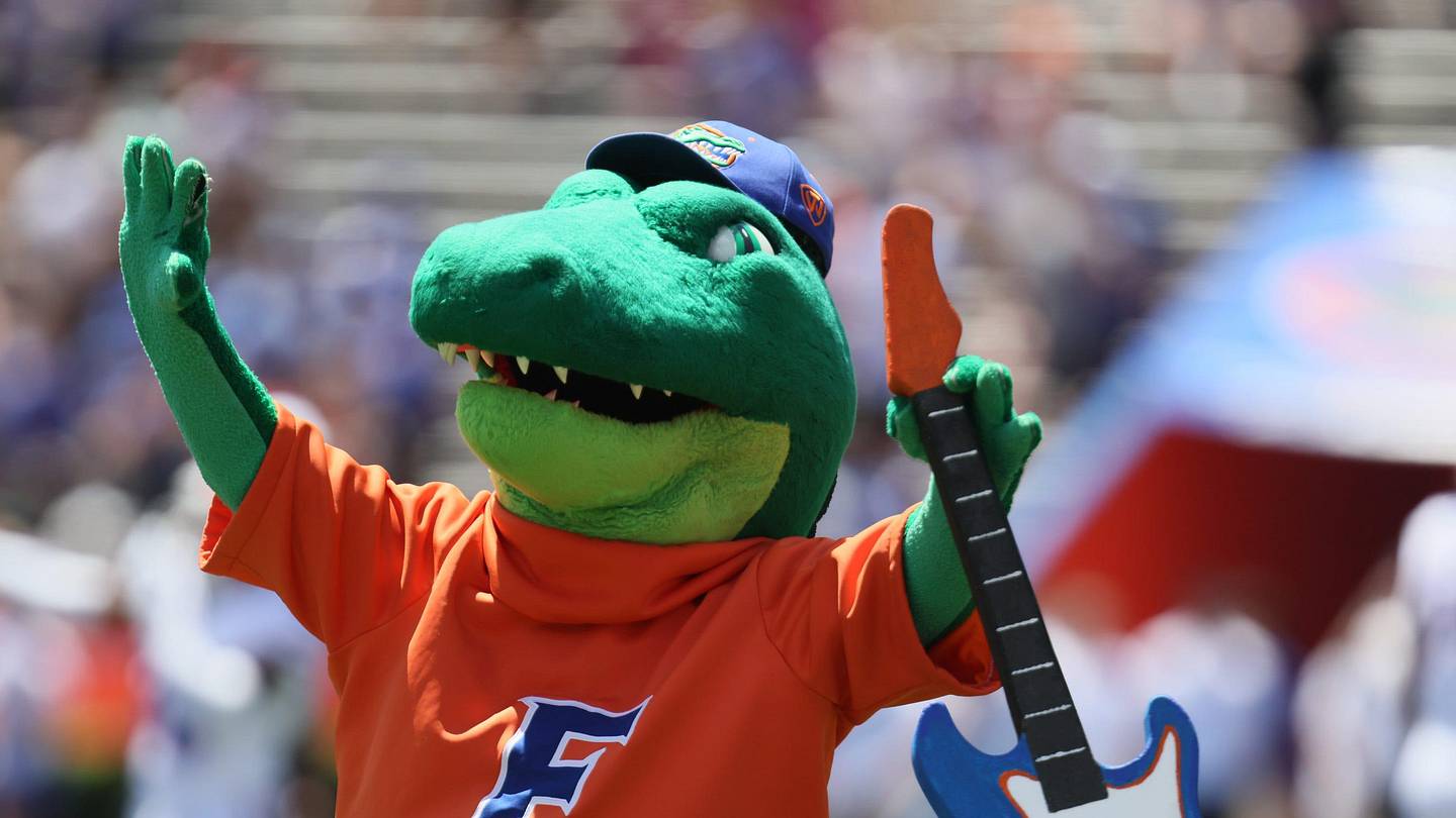 Albert sings I won’t back down during the second half of the Orange and Blue game at Steve Spurrier Field at Ben Hill Griffin Stadium in Gainesville, FL on Saturday, April 11, 2026. [Alan Youngblood/Gainesville Sun]