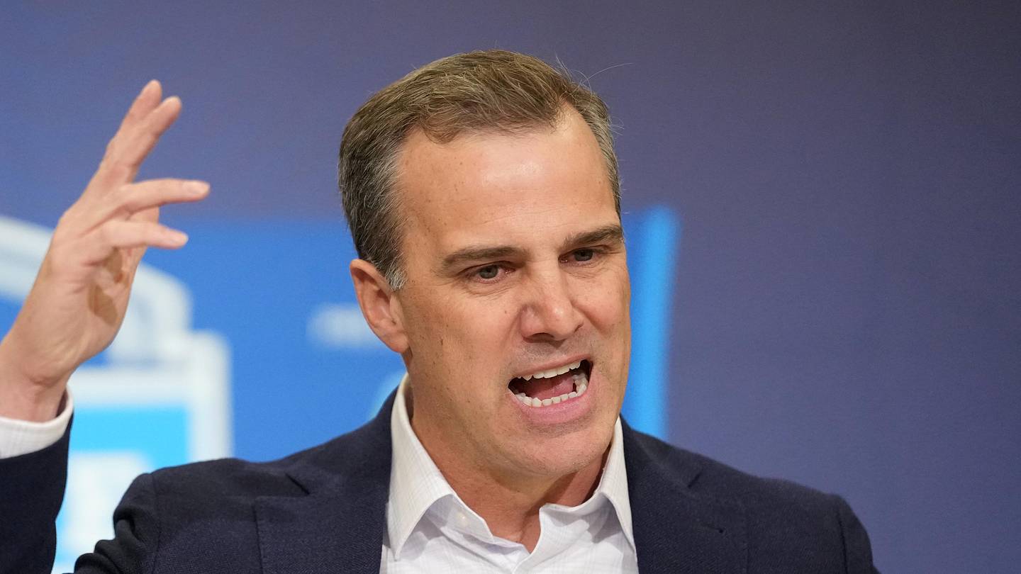 NFL Network analyst Daniel Jeremiah speaks during the NFL Scouting Combine