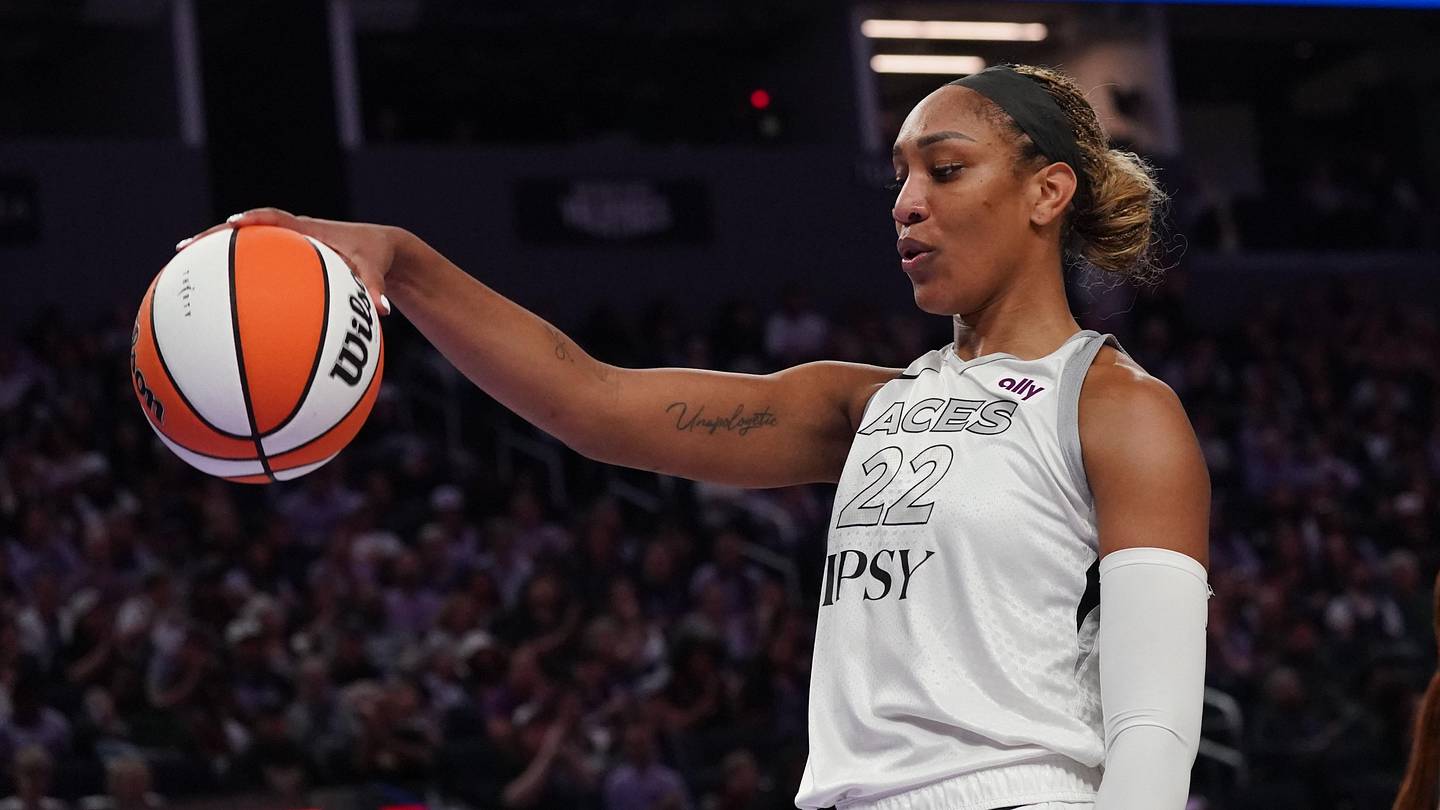 Las Vegas Aces center A'ja Wilson