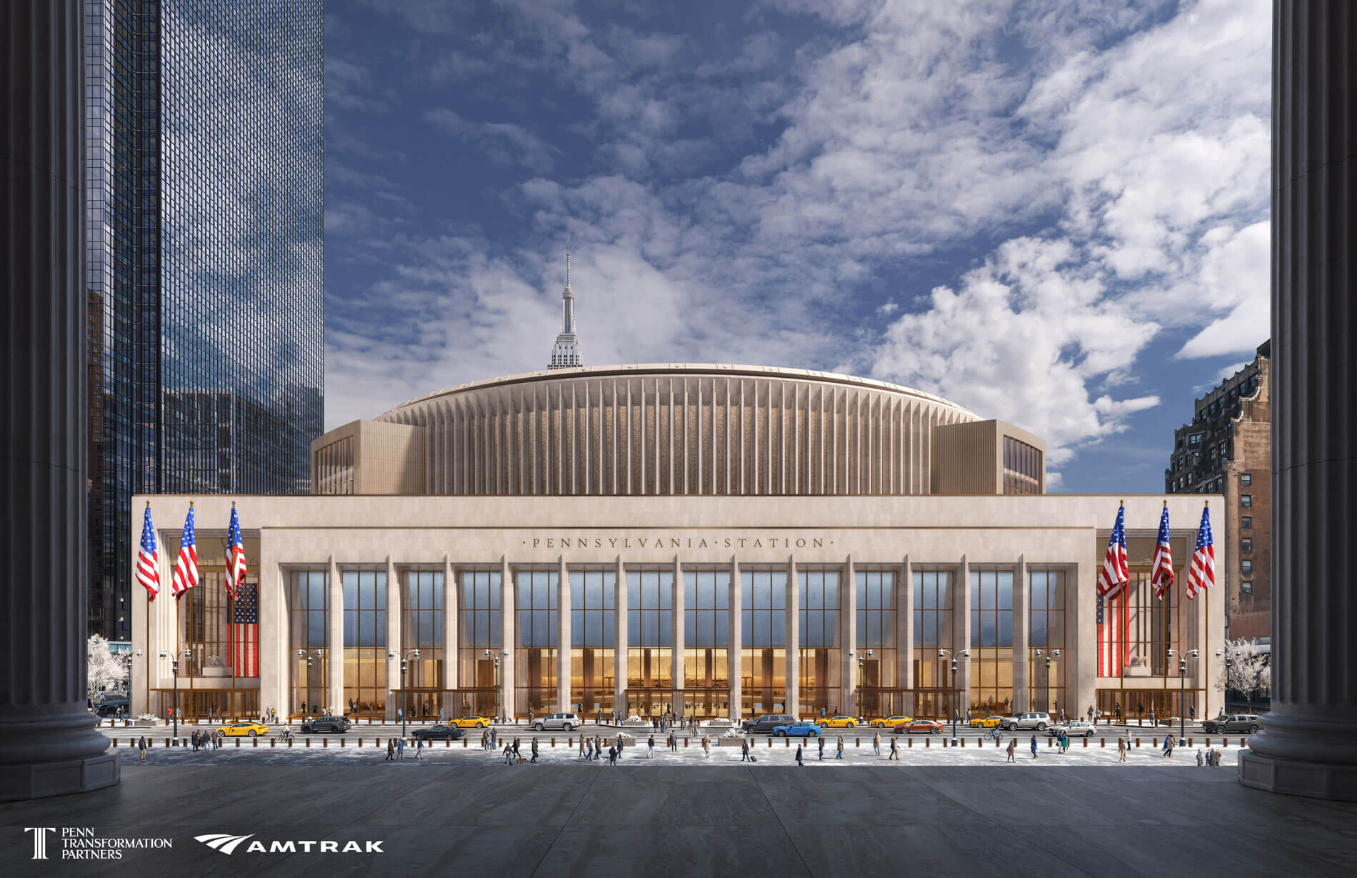 renovated exterior of penn station