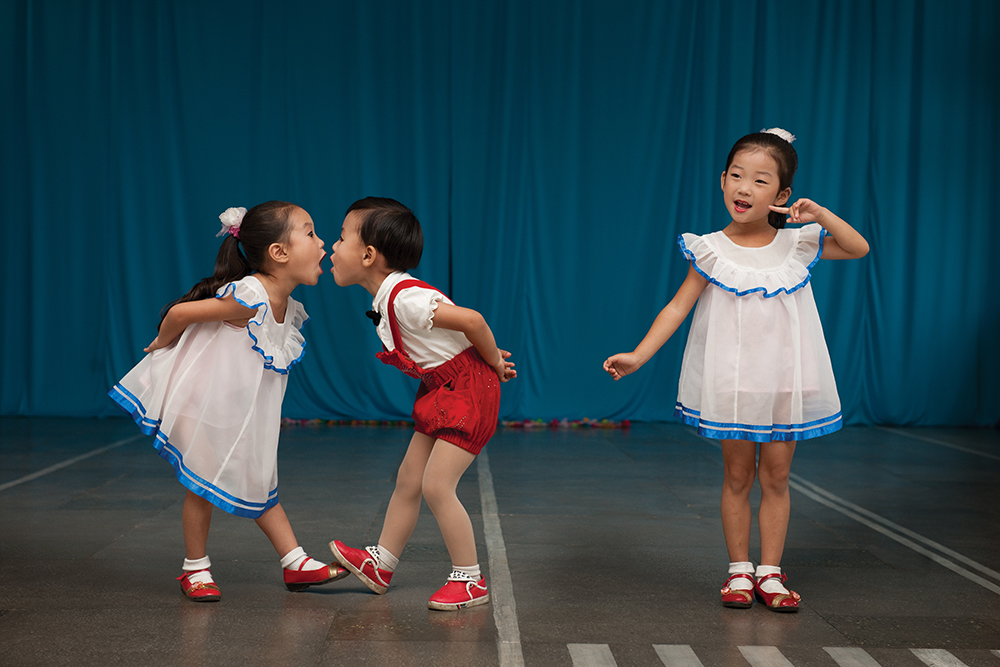 CHONGJIN, NORTH KOREA - SEPTEMBER 2011: Children perform at a kindergarten in Chongjin, North Korea. (Photo by Mark Edward Harris/Getty Images)