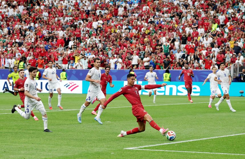 Portugal's Cristiano Ronaldo in action last week.