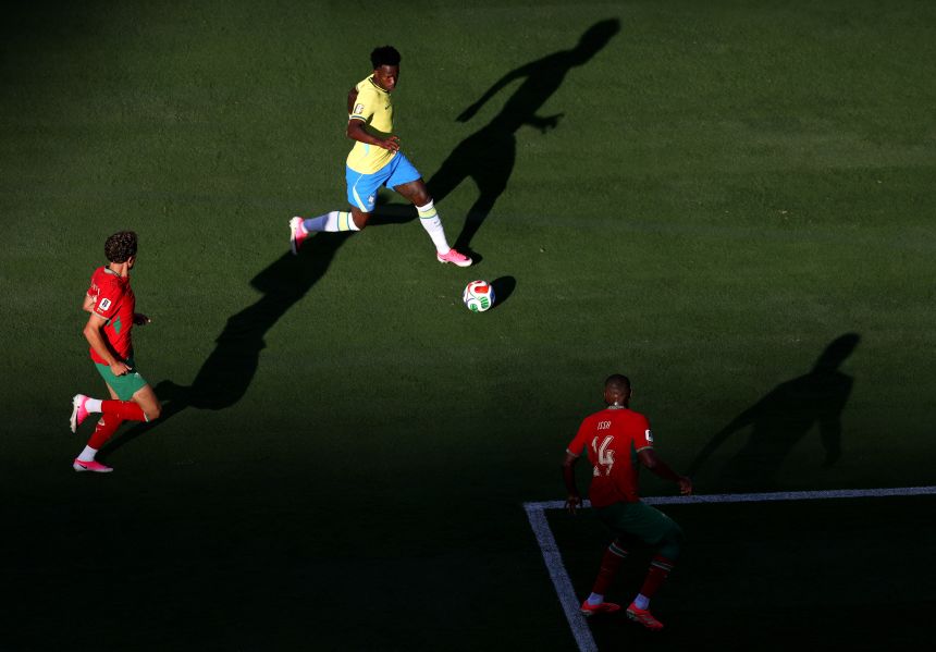 Vinícius Jr. scored a sensational solo effort in Brazil’s opener against Morocco.