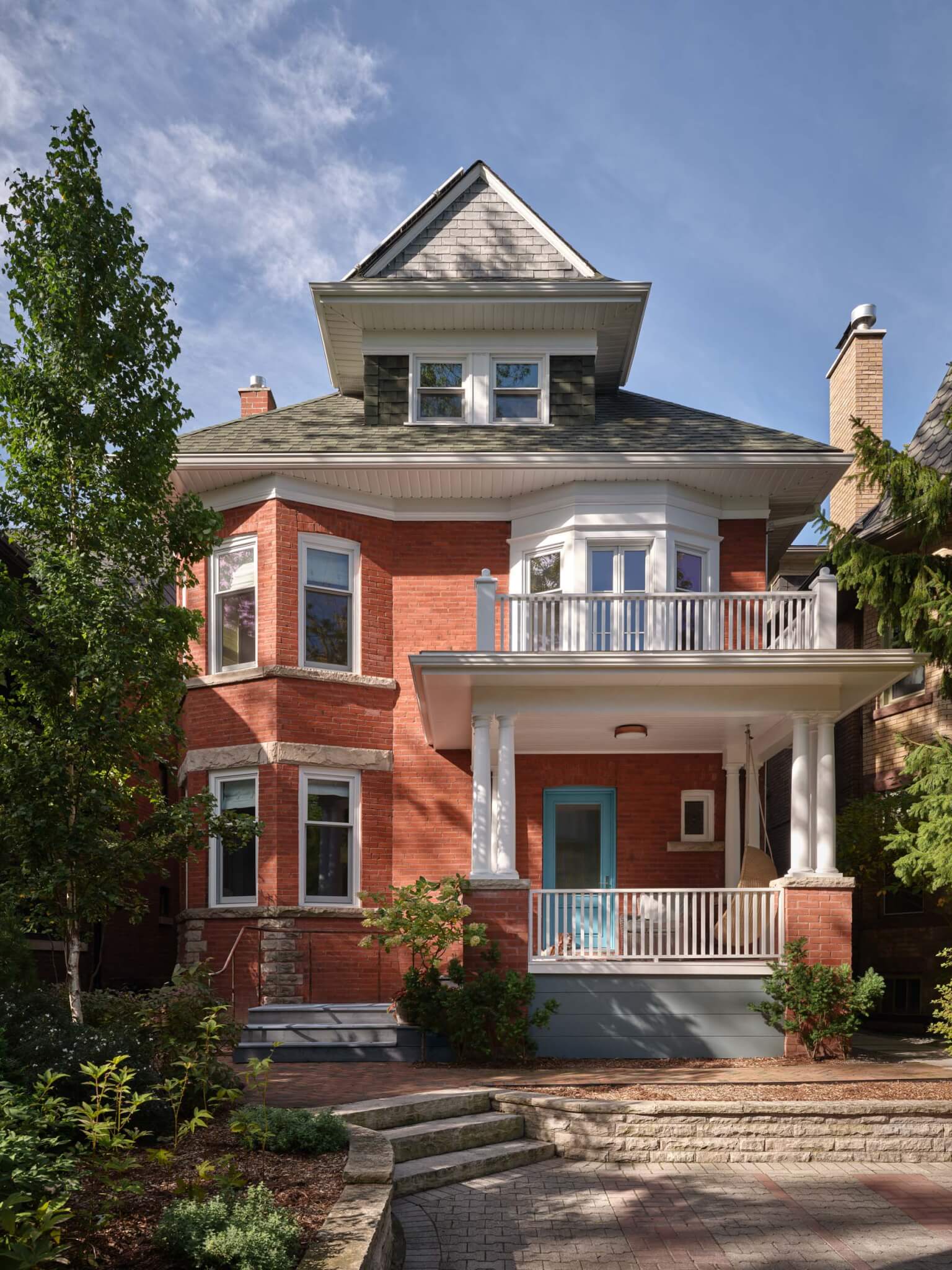 exterior of edwardian brick house renovated by williamson williamson