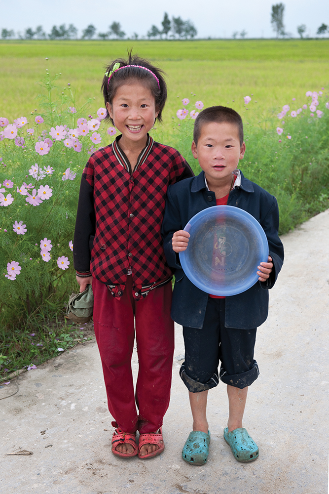 Chilldren on a farm in Kangwon Province, North Korea.