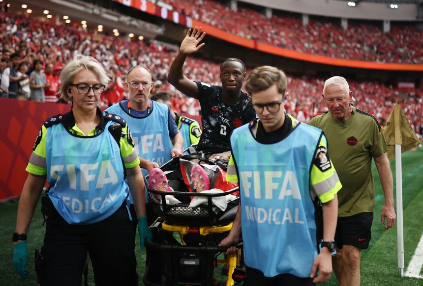 Ismaël Koné suffered a gruesome injury against Qatar.