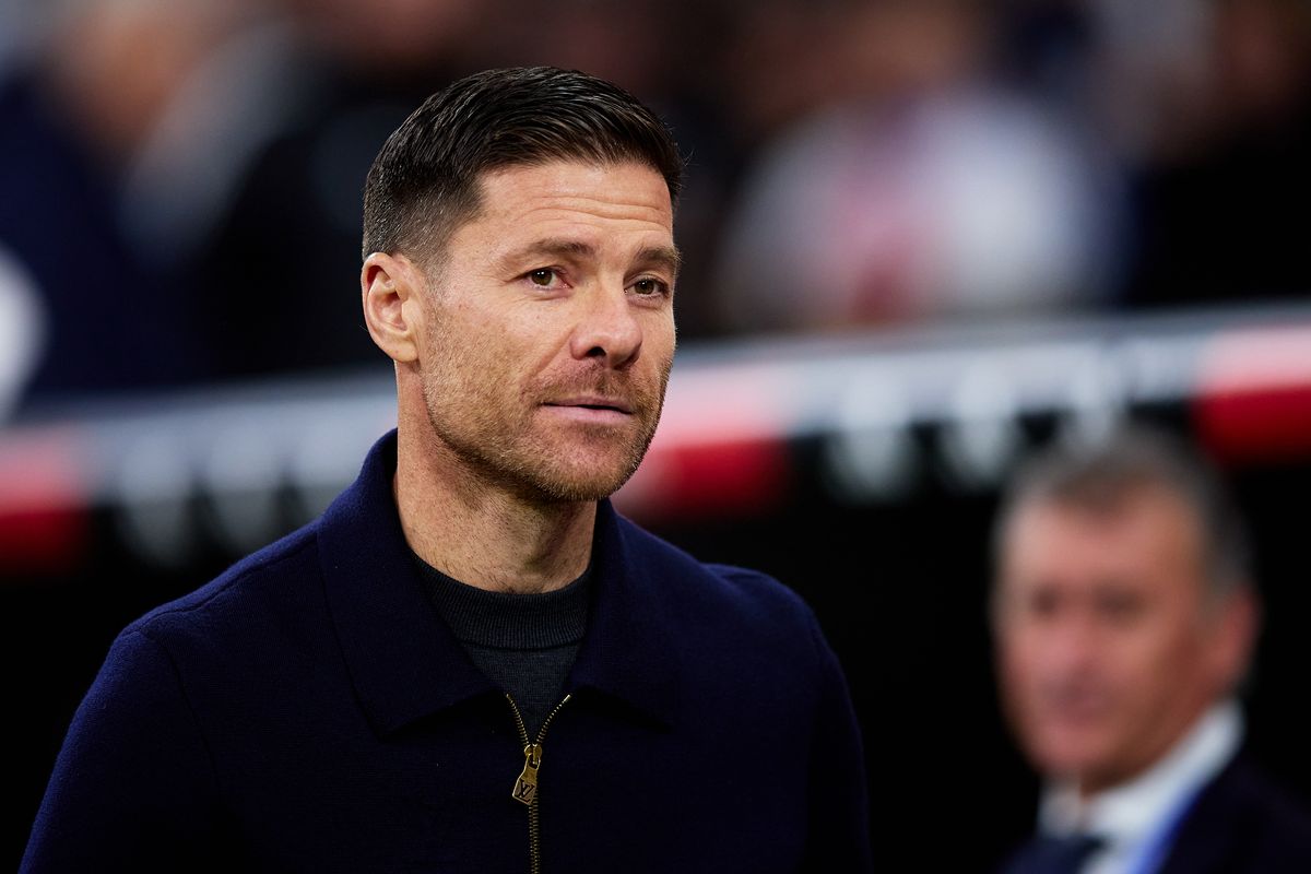 Xabi Alonso looks on