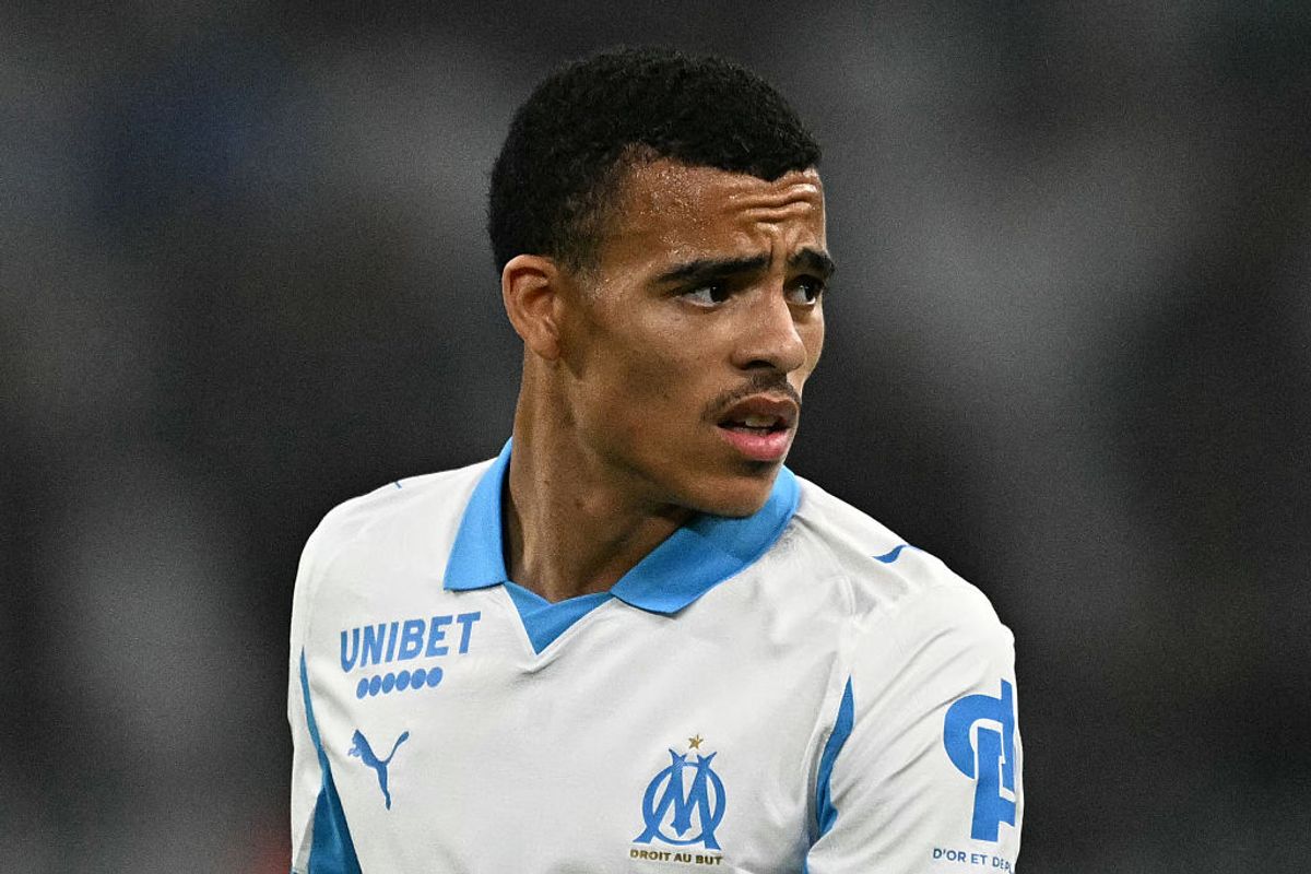 Mason Greenwood during the French L1 football match between Olympique de Marseille (OM) and Stade Rennais FC.