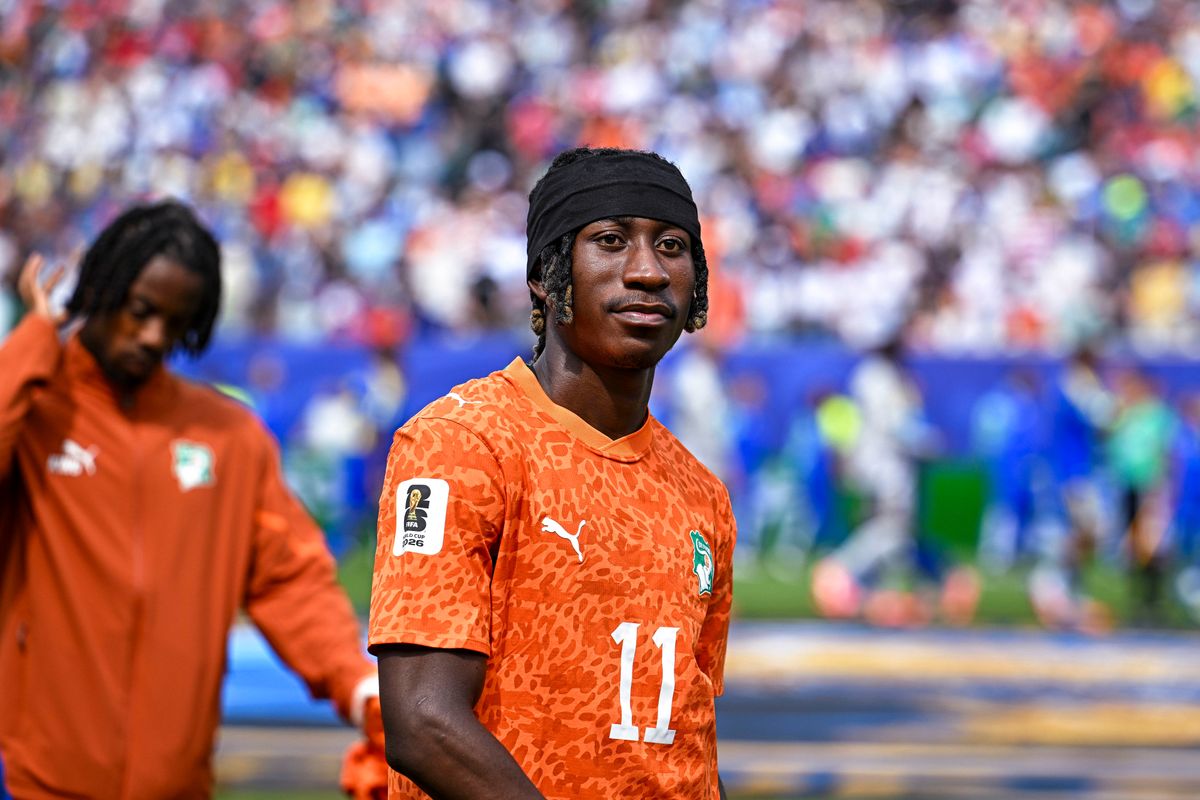 Ivory Coast's Yan DIOMANDE prior to the FIFA World Cup 2026, Group E match between Curacao and Ivory Coast at Lincoln Financial Field on June 25, 2026 in Philadelphia, United States. (Photo by Baptiste Fernandez/Icon Sport via Getty Images)