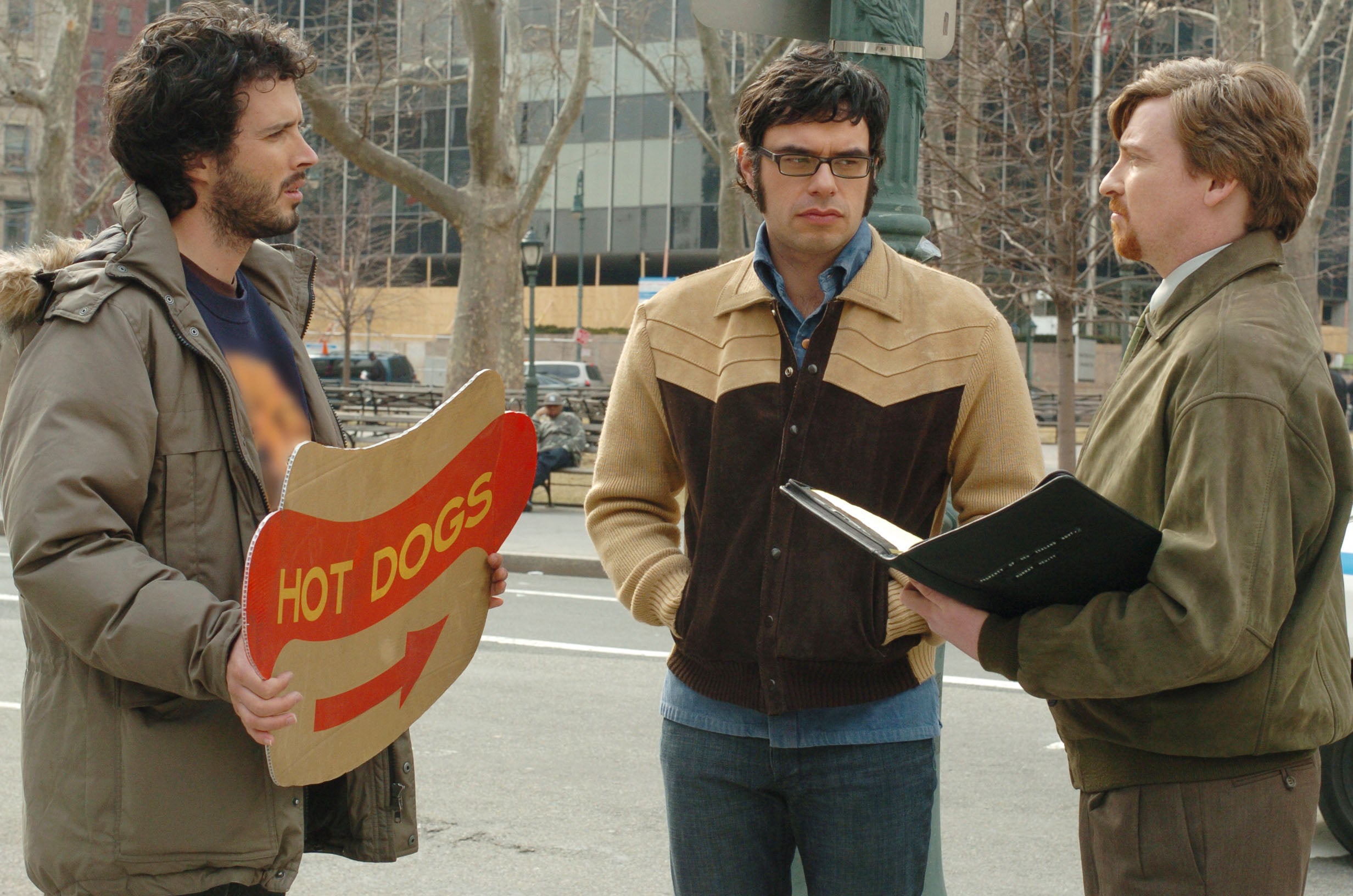 Taking off: Bret McKenzie, Clement and Rhys Darby in ‘Flight of the Conchords’